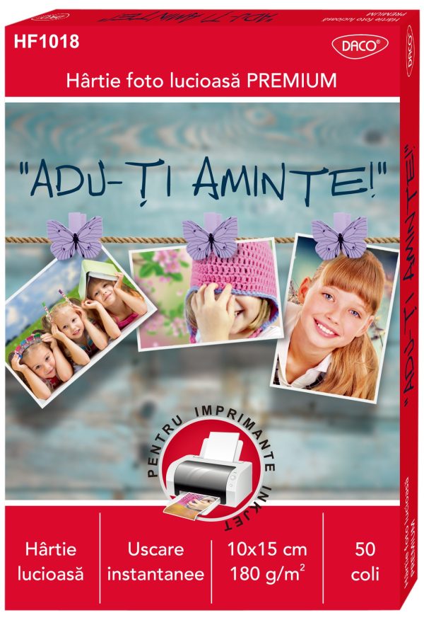 HARTIE FOTO 10X15 CM 180G 50 COLI DACO HF1018