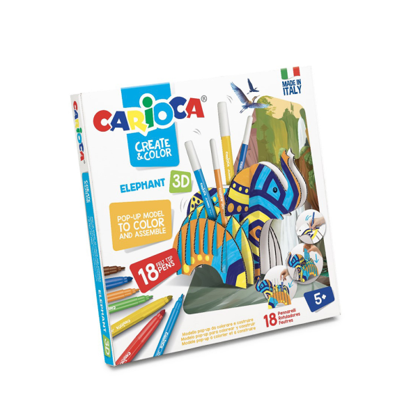 SET 3D + 18 CARIOCI ELEFANT CARIOCA 42902