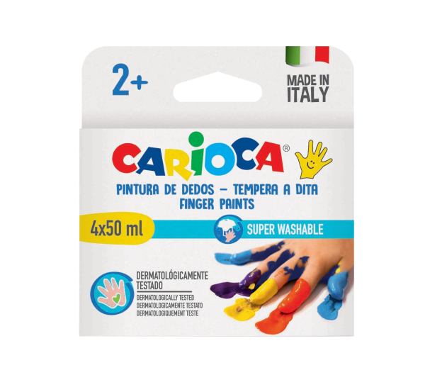 ACUARELE FINGER 4X50 ML CARIOCA BABY 43173