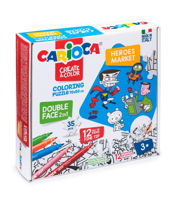 SET PUZZLE + 12 CARIOCI HEROES&MARKET CARIOCA 42940