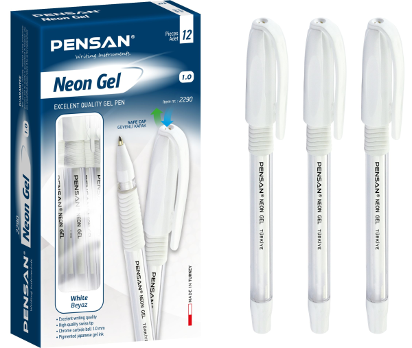 PIX PENSAN GEL NEON ALB 2290/12