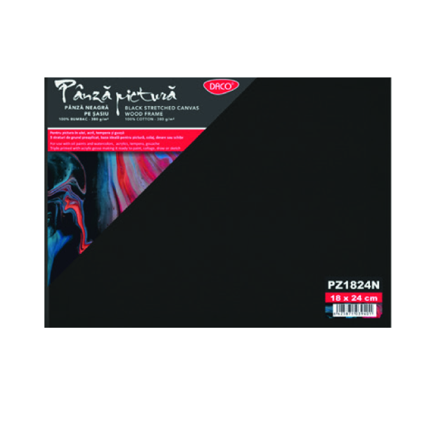 PANZA PICTURA NEAGRA PE SASIU 18X24CM DACO PZ1824N