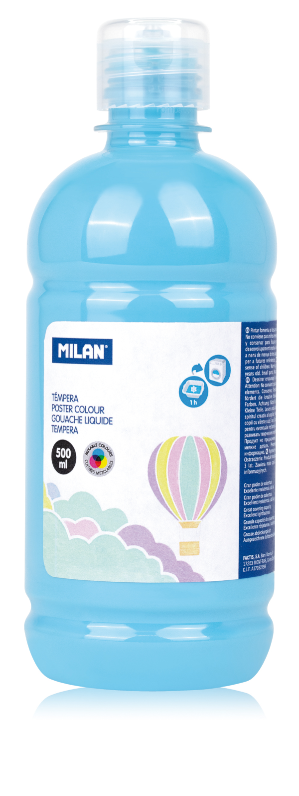 TEMPERA 500 ML MILAN ALBASTRU DESCHIS PASTEL 03652P
