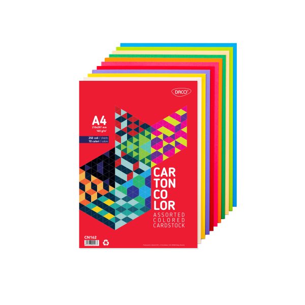 CARTON COLOR CN162 A4 250COLI 10CUL DACO 160G/MP