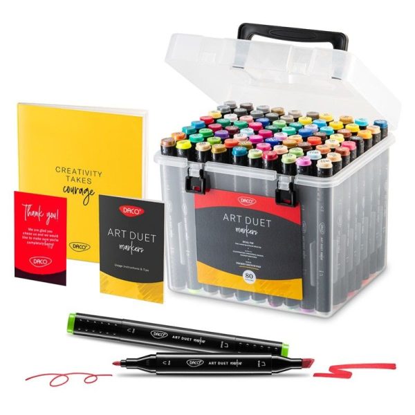 MARKER GRAFIC SET 80 ART DUET DACO MK680